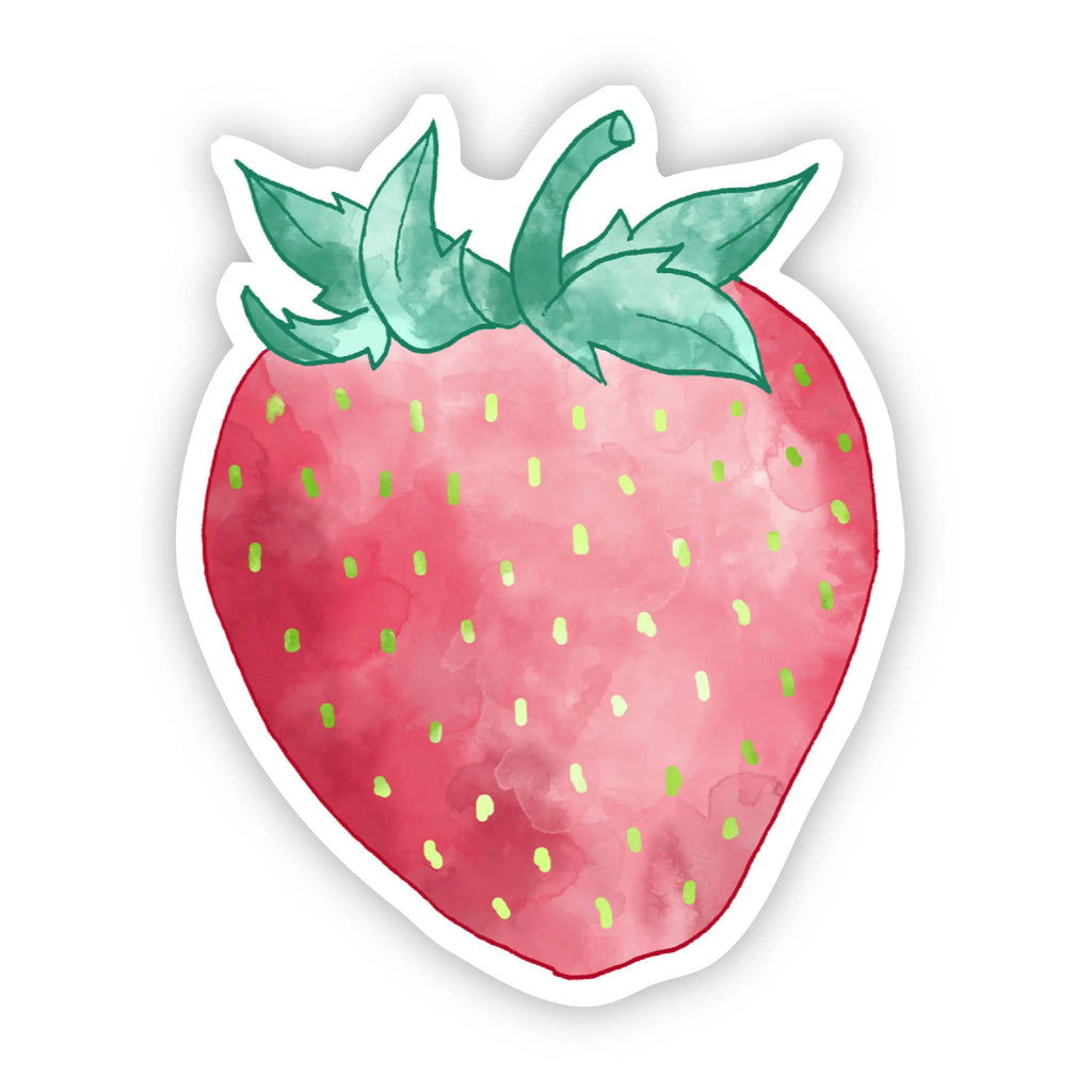 Cute pink strawberry - Strawberry - Sticker